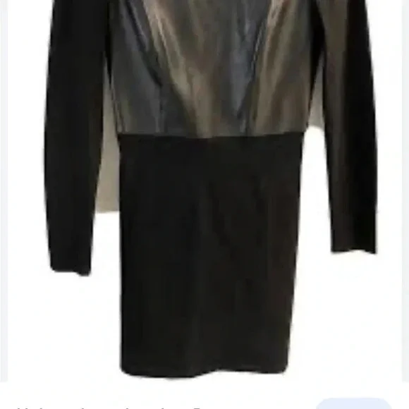 Helmut lang leather dress size P